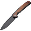 Voltaic Flipper Knife Stainless Steel Handle With Wood Inlay