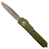 Microtech - ULTRATECH OD GREEN SINGLE EDGE OTF KNIFE BRONZED BLADE 121-13 OD