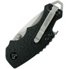 KS8700 Shuffle Linerlock bead blast finish 8Cr13MoV stainless drop point blade. Black textured GRN handle