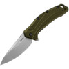 KS1776OLSW Link Linerlock A/O stonewash finish Magnacut steel blade. Olive aluminum handle