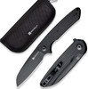 SENCUT Kyril Flipper Knife Black Micarta Handle