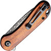 Elementum Flipper Knife Wood Handle (2.96" Damascus Blade)