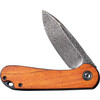 Elementum Flipper Knife Wood Handle (2.96" Damascus Blade)