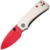 Baby Banter Thumb Stud Knife Red G10 Handle
