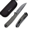 Scitus Flipper Knife Dark Green Canvas Micarta Handle