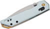 Kershaw 2051 Mini Iridium DuraLock KVT Folding Knife 3" D2 Stonewashed Spear Point Blade, Ice Blue Aluminum Handles, Reversible Clip, AXIS/Crossbar Lock