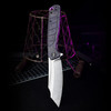 WIXCO WX20-C SPLARK 3.62" Sandvik Blade Purple Shredded Carbon Fiber Handle