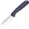 WIXCO WX20-C SPLARK 3.62" Sandvik Blade Purple Shredded Carbon Fiber Handle