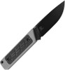 Kizer Cutlery 1063A1 Jonathan Styles Smolt Fixed Blade Knife 2.93" CPM-3V Black Drop Point Blade, Gray G10 Handles with Black Micarta Inlays, Kydex Sheath