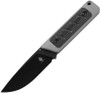Kizer Cutlery 1063A1 Jonathan Styles Smolt Fixed Blade Knife 2.93" CPM-3V Black Drop Point Blade, Gray G10 Handles with Black Micarta Inlays, Kydex Sheath