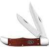 Folding Hunter Dark Red Burlap Micarta