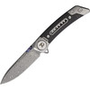 Damascus Pocket Knife With Titanium+Carbon Fiber Handle