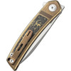 DREAMTECH Titanium & Bronze Fluorescence CF Handle Button lock system