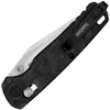 KS6106CF Bel Air DuraLock stonewash and satin finish CPM MagnaCut stainless clip point blade. Marbled carbon fiber handle