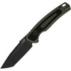 KS7105OLBLK Auto Launch 16 black Cerakote finish CPM-M4 stainless tanto blade. OD green aluminum handle with black Trac-Tec insert