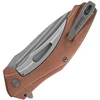 KS7008CU Natrix XL Sub-Framelock stonewash finish D2 tool steel blade. Stonewash finish copper handle