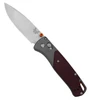 535-09 AXIS LOCK Redstone Richlite. Gray Aluminum Bolster / SW S90V Drop Point Blade, Black Oxide Clip