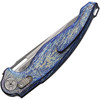 RKPRED2FB Bead Blast Finish Bohler M390 Blade / Flame Anodized Titanium Handle