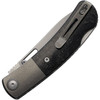 MAXMM361F Stonewash Bohler M390 Drop Point Blade / Dark Gray Carbon Fiber Handle, Titanium Bolsters