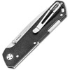 BO110314 Stonewash finish MagnaCut steel spear point blade. Black stonewash finish stainless handle