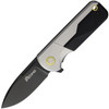 CCMHRSGTAER Hydrosight Aero Black PVD Coated 14C28N Sandvik Drop Point Blade / Gray Aluminum Handle w/Black G10 Inlay