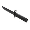SOGBY1001BX 12.25" (31.12cm) overall. 7" (17.78cm) black oxide coated AUS-8 stainless tanto blade. Black sculpted G10 handle. Steel guard and pommel. Black injection molded belt sheath.