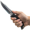 SOGUF1001BX Overall: 9.75"; Blade: 5" l S35VN Stainless l Standard Edge l Satin Finish; Handle: Black l Micarta; Other Info: Full, extended tang with lanyard slot. Kydex sheath with an adjustable low-profile, locking mount.
