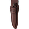 KOA00178FG 8.5" (21.59cm) overall. 3.25" (8.26cm) bead blast finish D2 tool steel guthook blade. Orange SureGrip handle. Full tang. Brown leather belt sheath