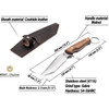 BVRCGK1 10.25" (26.04cm) overall. 4.75" (12.07cm) satin finish saber ground 1.4116 stainless tanto blade. Walnut handle. Full, extended tang. Finger ring. Brown leather belt sheath.