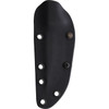 MUE98486 7.25" (18.42cm) overall. 3.5" (8.89cm) satin finish blade. Black canvas micarta handle. Nitro-42 steel blade. Black Kydex belt sheath.