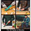 BVRLS6P1 14.5" overall. 9.5" overall cowhide leather strop. Ashwood handle. Comes with green compound