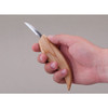 BVRC8 6.5" (16.51cm) overall. 1.38" (3.51cm) 1066 carbon steel blade. Ash wood handle.