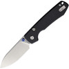 VOSA2903 4.38" (11.13cm) closed. 3.25" (8.26cm) satin finish 14C28N Sandvik stainless blade. Black canvas micarta handle. Thumb stud. Lanyard hole. Pocket clip. Black nylon zippered storage case.