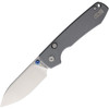 VOSA2906 4.38" (11.13cm) closed. 3.25" (8.26cm) satin finish 14C28N Sandvik stainless blade. Gray G10 handle.