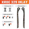 VOSW0203 Includes: (2) Pivot screws (black, gray); (2) T6 Handle screw sets (Black, Gray); (2) T8 clip screw sets (Black, Gray); (1) Pair inlays. Carbon fiber construction. Color: Rasta Camo.
