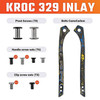 VOSW0204 Includes: (2) Pivot screws (black, gray); (2) T6 Handle screw sets (Black, Gray); (2) T8 clip screw sets (Black, Gray); (1) Pair inlays. Carbon fiber construction. Color: Bolts Camo.