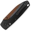 VOSA4504 4.38" (11.13cm) closed. 3.25" (8.26cm) 154CM stainless drop point blade. Black titanium handle. Thumb stud. Lanyard hole. Pocket clip. Copper Dune finish blade. Black nylon zippered storage case.