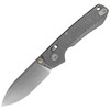 VOSA4506 4.38" (11.13cm) closed. 3.25" (8.26cm) stonewash finish S35VN stainless drop point blade. Acid etched titanium handle. Thumb stud. Lanyard hole. Pocket clip. Black nylon zippered storage case.