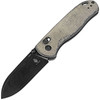KIV3619C4 4.13" (10.49cm) closed. 3" (7.62cm) black stonewash finish 154CM stainless blade. Gray micarta handle. Thumb stud. Lanyard hole. Pocket clip.