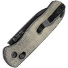 KIV3619C4 4.13" (10.49cm) closed. 3" (7.62cm) black stonewash finish 154CM stainless blade. Gray micarta handle. Thumb stud. Lanyard hole. Pocket clip.