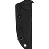 KI1067A1 8.13" (20.65cm) overall. 4" (10.16cm) black stonewash finish S35VN stainless blade. Black aluminum handle with Gold aluminum foil carbon fiber inlay. Full tang. Lanyard hole. Black Kydex belt sheath.