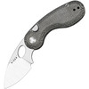 KIV2742A2 3.13" (7.95cm) closed. 2.13" (5.41cm) satin finish 14C28N Sandvik stainless drop point blade. Black Norplex UltreX micarta handle. Thumb pull. Pocket clip.