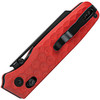 KIV3641A2 4" (10.16cm) closed. 3" (7.62cm) black finish Nitro V steel blade. Red sculpted G10 handle. Thumb stud. Pocket clip.