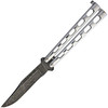 BCSS14D 5" closed. 3.63" Damascus steel clip point blade. Mirror finish 440 stainless handle.