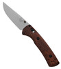 Benchmade 15090 SlipRidge AXIS/Crossbar Folding Knife 3.5" MagnaCut Stonewashed Modified Clip Point Blade, Dark Brown Wood Handle