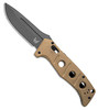 2750GY-05 Shane Sibert AUTO Adamas Folding 3.78" MagnaCut Tungsten Gray Plain Drop Point Blade, Desert Tan G10 Handles, Ballistic Nylon Sheath