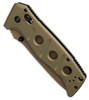 275SFE-04 Shane Sibert Adamas Folding Knife 3.78" MagnaCut Flat Dark Earth Combo Blade, OD Green G10 Handles, AXIS/Crossbar Lock, Ballistic Nylon Sheath