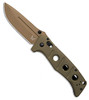 275FE-04 Shane Sibert Adamas Folding Knife 3.78" MagnaCut Flat Dark Earth Plain Drop Point Blade, OD Green G10 Handles, AXIS/Crossbar Lock, Ballistic Nylon Sheath