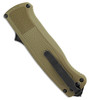 5371BK-01 Shootout OTF Knife 3.494" CPM-CruWear Black DLC Drop Point Blade, Ranger Green Grivory Handle
