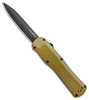 3400BK-1 Autocrat AUTO OTF Knife 3.71" Black DLC S30V Double Edge Dagger Blade, OD Green G10 Handle